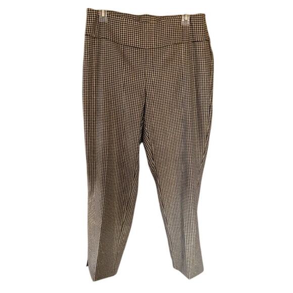 Zac & Rachel Women’s Black, Cream and Gold Houndstooth  Ankle Pants Size 10 - Picture 2 of 6